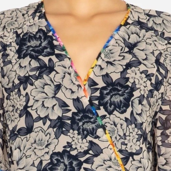 NEW Johnny Was Micha Mixed Floral Print Wrap Dress - Picture 5 of 5